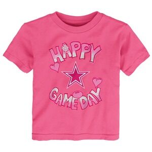 Fanatics Infant Pink Dallas Cowboys‎ Happy Gameday T-Shirt 2T NWT